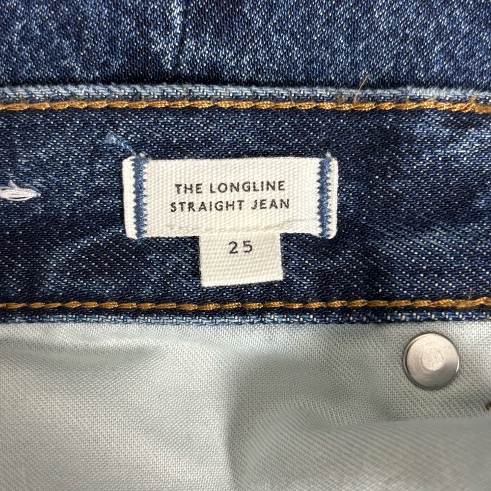 NEW Madewell The Longline Straight Leg Deep Wash McKinney Wash Jeans Size 25 - Picture 13 of 15
